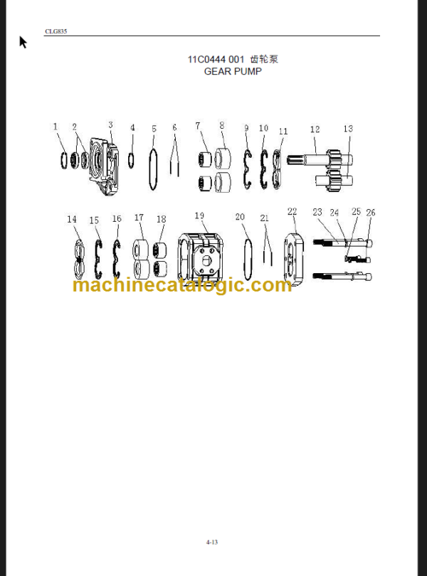 CLG835 PARTS MANUAL