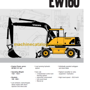 VOLVO EW160 EXCAVATOR SERVICE REPAIR MANUAL