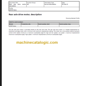 Volvo SD70F Service Manual PDF