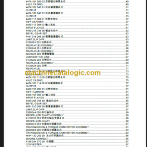 LIUGONG CLG 856 PARTS CATALOG 2009