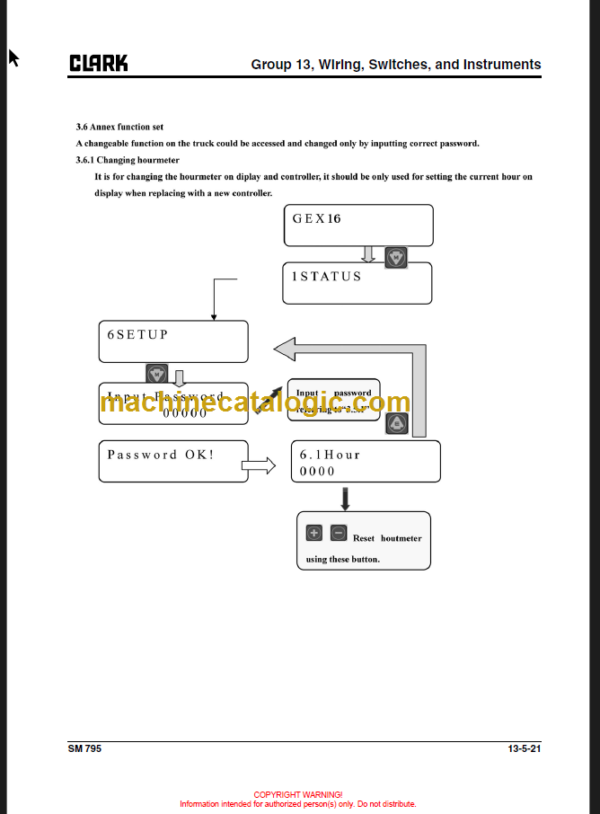 CLARK GEX 16 18 20 GTX16 18 20 SERVICE MANUAL