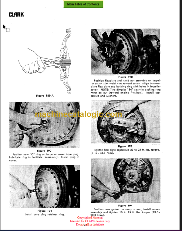 CLARK GPH DPH 50 60 70 75 SERVICE MANUAL