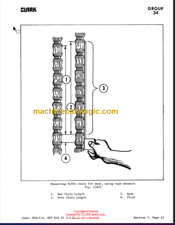 CLARK C500 355 Planned Maint & Adj Manuals