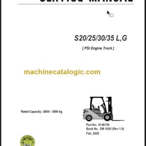 CLARK S20 25 30 35 L G SERVICE MANUAL