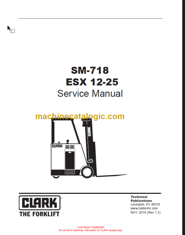 CLARK ESX12 25 SERVICE MANUAL