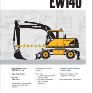 VOLVO EW140 EXCAVATOR SERVICE REAPIR MANUAL