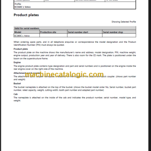 VOLVO EC360C L EXCAVATOR SERVICE REPAIR MANUAL