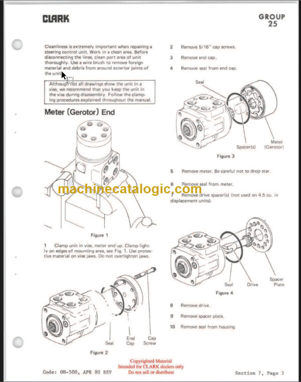 CLARK C500 Y160-S230 - Y1625 (OH-354D) Overhaul Manual