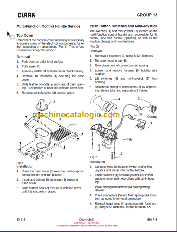 CLARK ESX12 25 SERVICE MANUAL