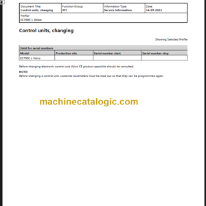 VOLVO EC700C L EXCAVATOR SERVICE MANUAL