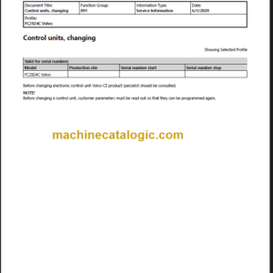 VOLVO FC2924C EXCAVATOR SERVICE REPAIR MANUAL