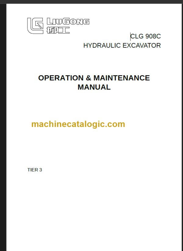 CLG908C III OPERATION MANUAL