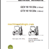 CLARK GEX (4 Wheel) GTX 16 18 20s SERVICE MANUAL