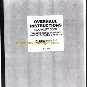 CLARK C500 Y800 OVERHAUL MANUAL