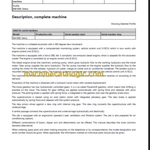 VOLVO EW160C EXCAVATOR SERVICE REPAIR MANUAL