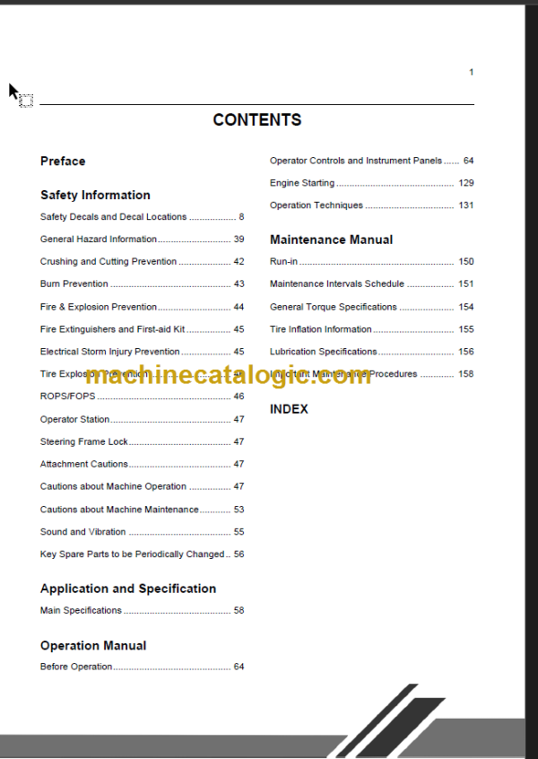 CLG 856 III OPERATION MANUAL 2012