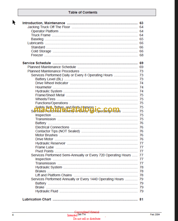 CLARK OPX15X SERVICE MANUAL