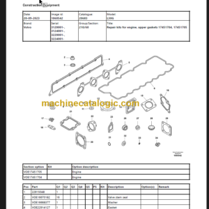 Volvo L30G Parts Manual PDF