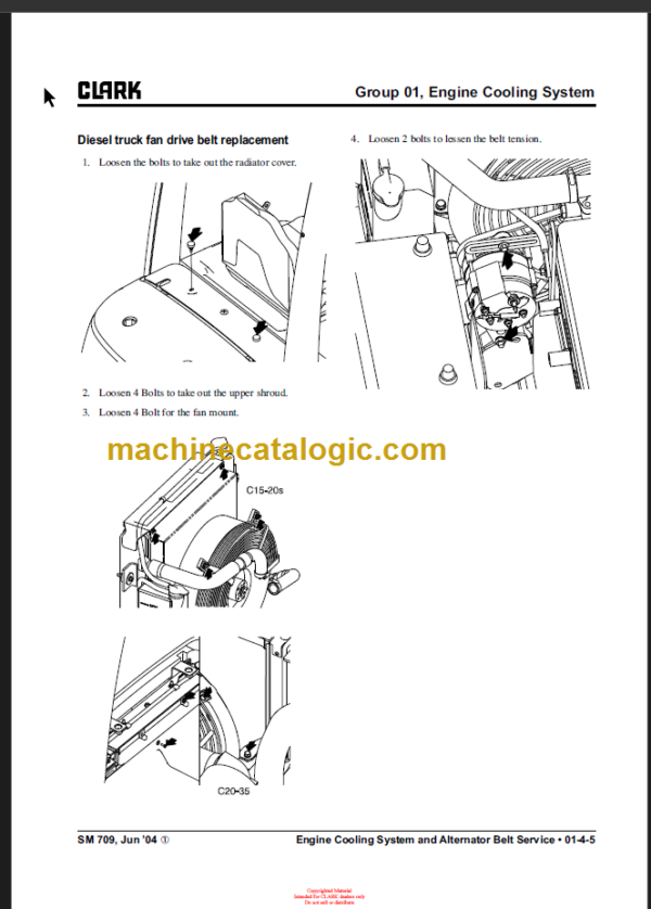 CLARK C15 18 20S C20 25 30 SERVICE MANUAL