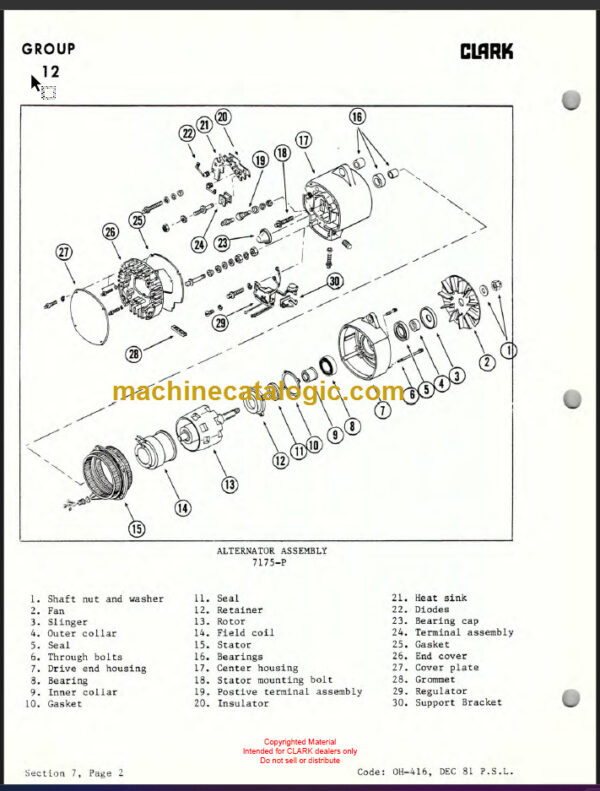 CLARK C500 Y800 OVERHAUL MANUAL