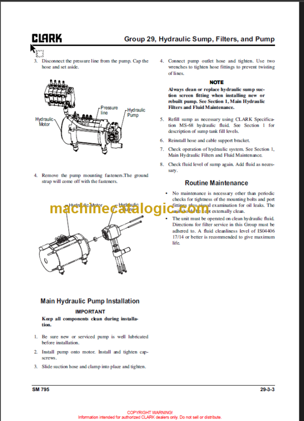 CLARK GEX (4 Wheel) GTX 16 18 20s SERVICE MANUAL