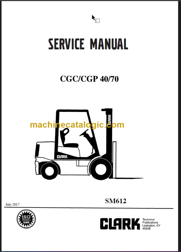 CLARK CGC CGP 40 70 SERVICE MANUAL