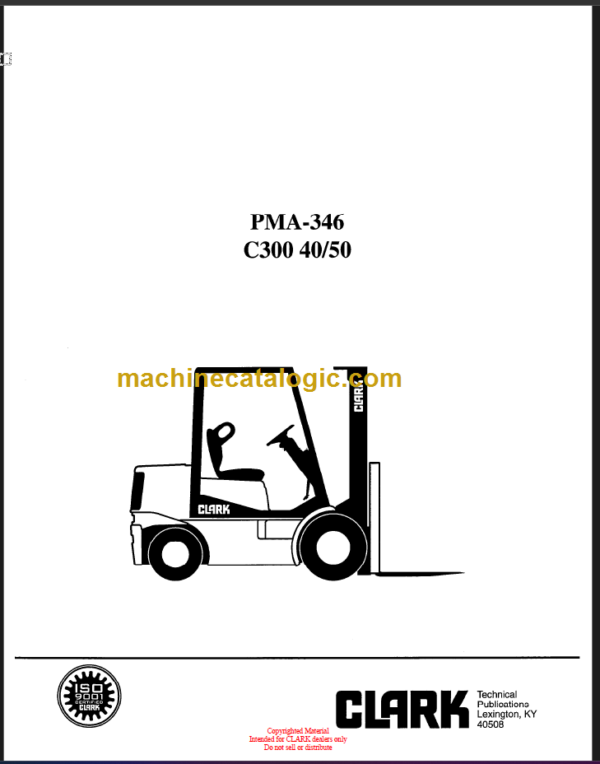 CLARK C300 40 50 Planned Maint & Adj Manuals