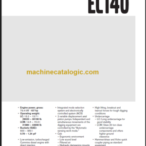 VOLVO EC140 LCM EXCAVATOR SERVICE REPAIR MANUAL