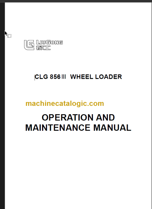 CLG 856 III OPERATION MANUAL