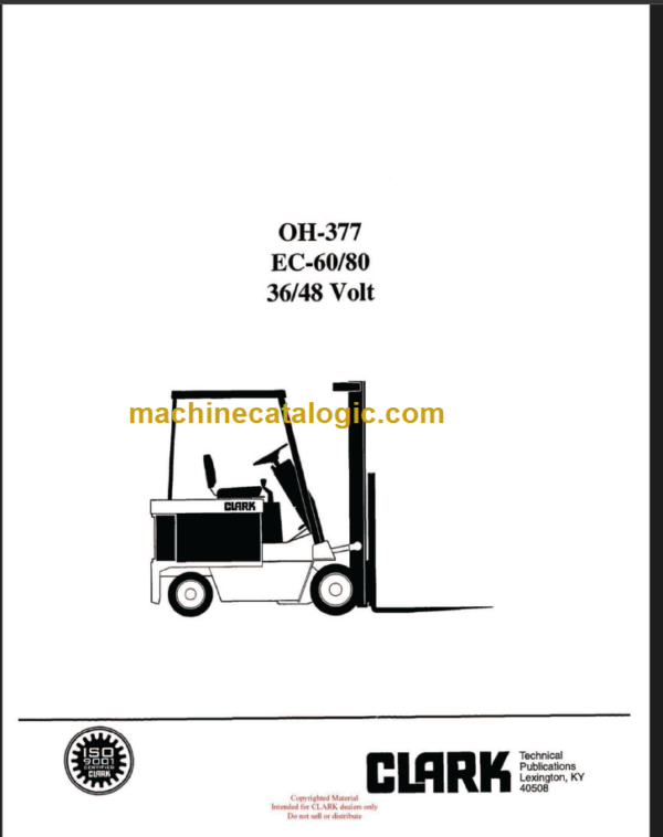 CLARK EC-60 80 (OH-377) Overhaul Manual