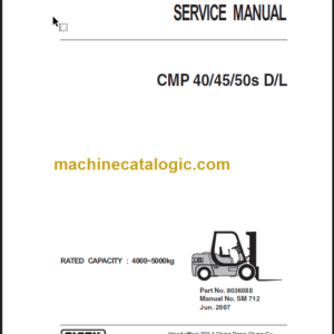 CLARK CMP 40 45 50s D L SERVICE MANUAL