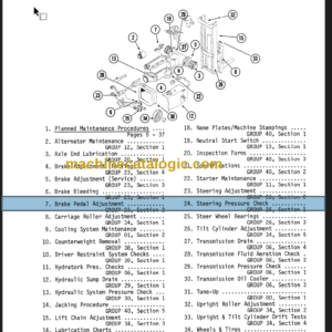 CLARK C300 40 50 Planned Maint & Adj Manuals