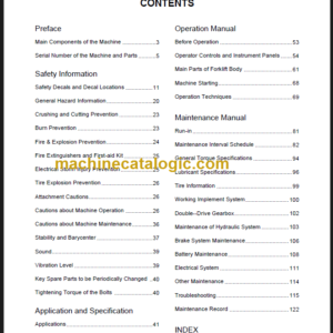 LIUGONG CLG2015A-18A-20A OPERATION MANUAL