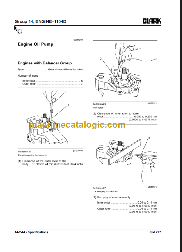 CLARK CMP 40 45 50s D L SERVICE MANUAL