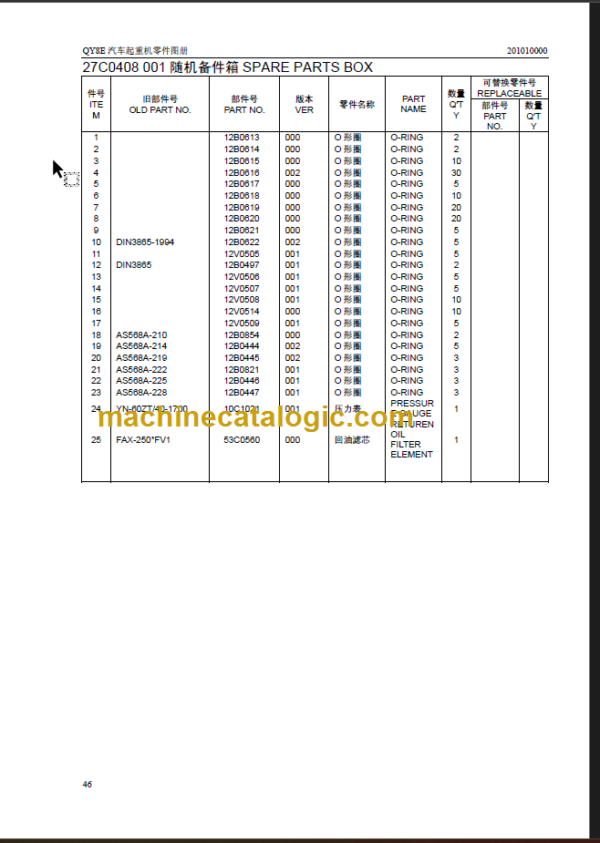 QY8E BQZ5102JQZ8E PARTS CATALOG