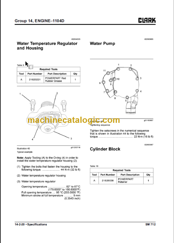 CLARK CMP 40 45 50s D L SERVICE MANUAL