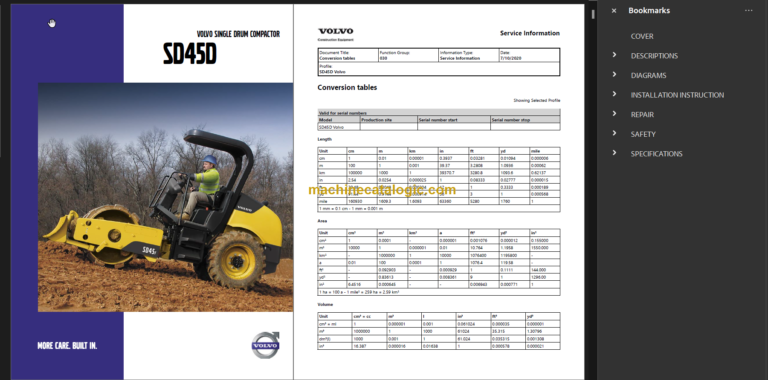 VOLVO SD45D SOIL COMPACTOR SERVICE REPAIR MANUAL