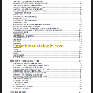 LIUGONG CLG2030H 35H PARTS MANUAL