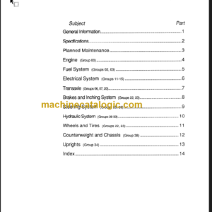 CLARK CGS 520R SERVICE MANUAL