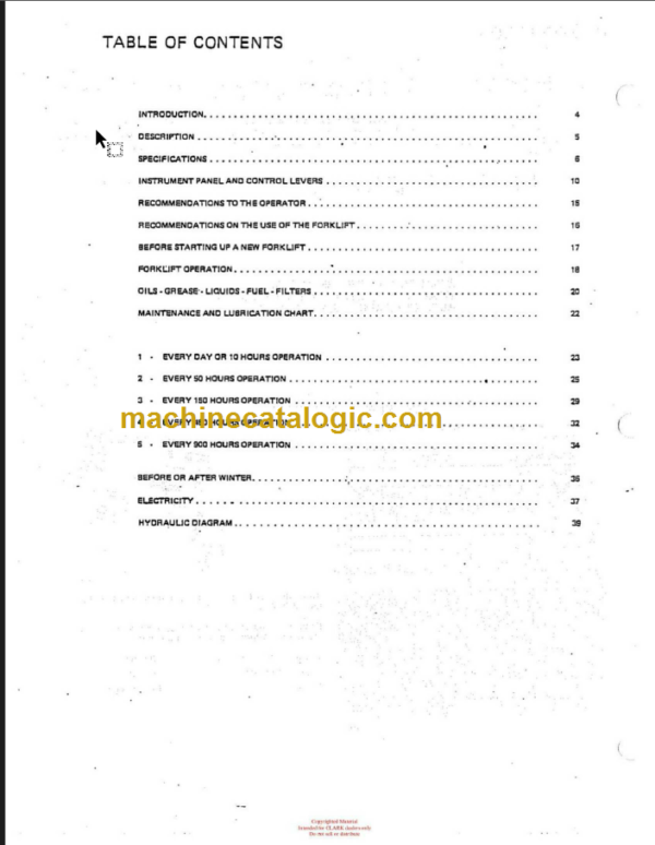 CLARK DPR 20 25 30 (OH-533) Overhaul Manual