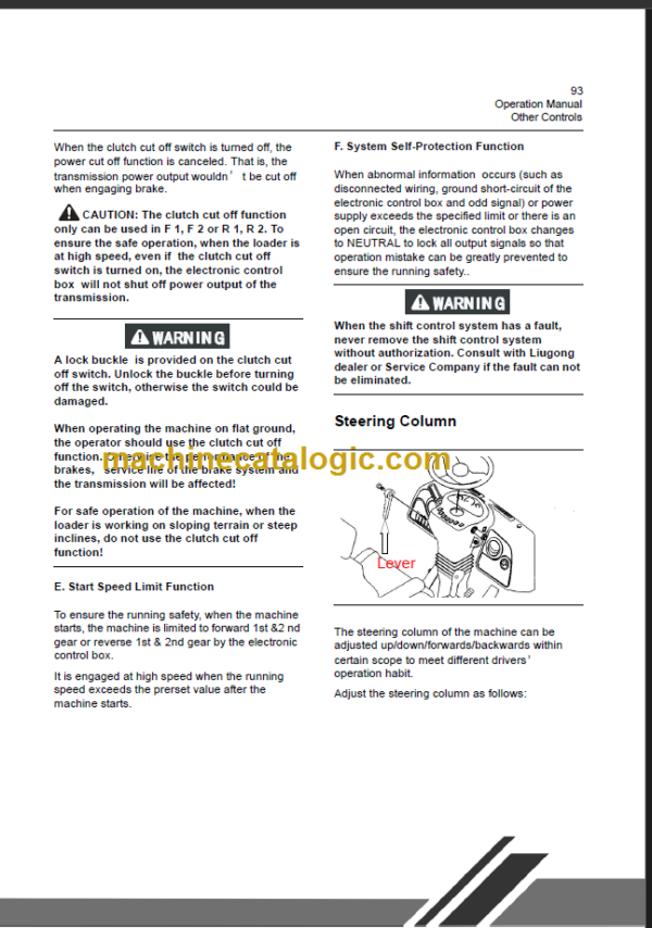 CLG 835 III OPERATION MANUAL