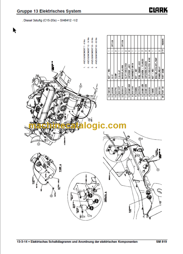 CLARK C15 18 20 25 30 35 SERVICEHANDBUCH DE