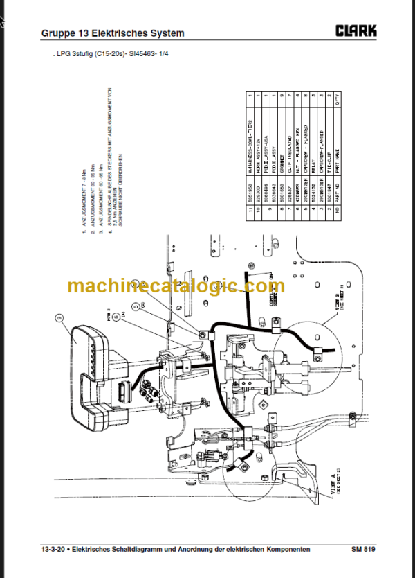 CLARK C15 18 20 25 30 35 SERVICEHANDBUCH DE