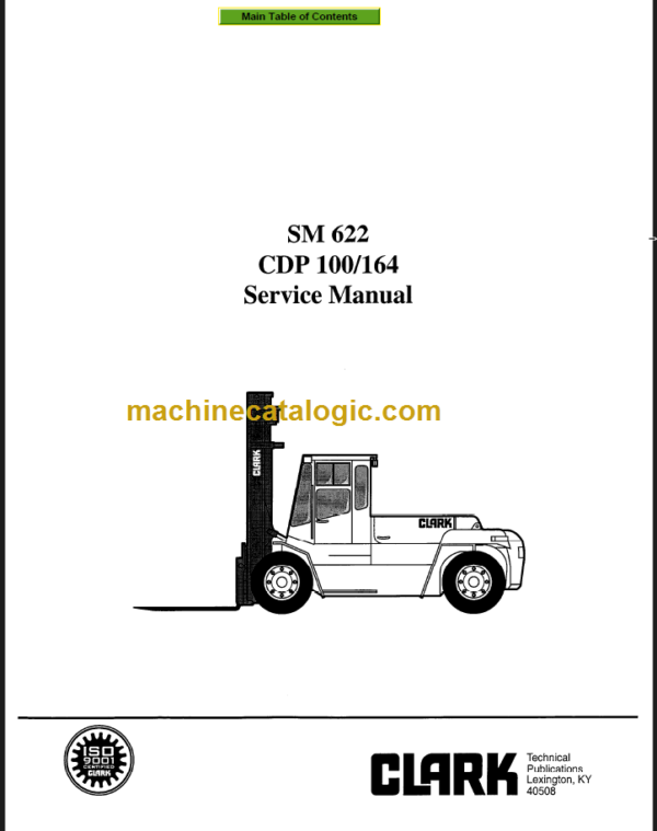 CLARK CPD100 164 SERVICE MANUAL