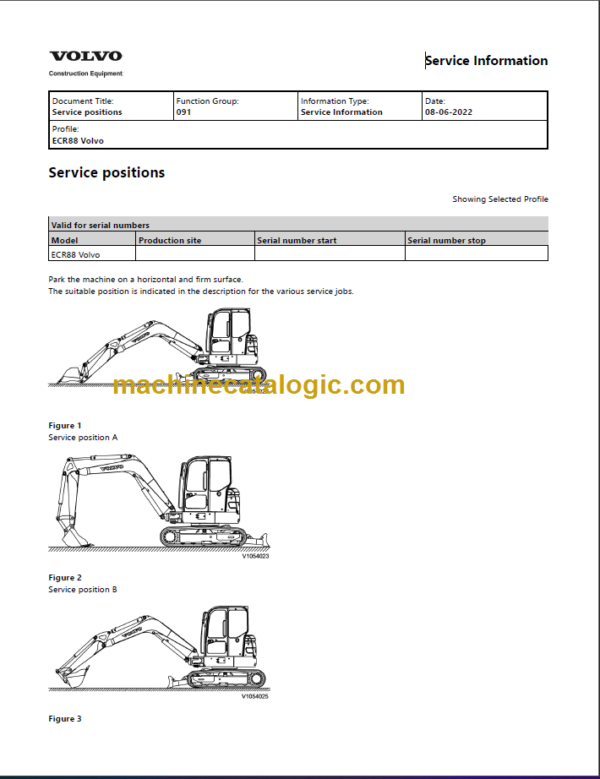 VOLVO ECR88 EXCAVATOR SERVICE REPAIR MANUAL