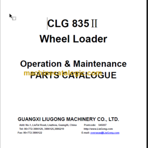 CLG 835 II OPERATION MANUAL