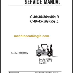 CLARK C40 45 50s 55s D L SERVICE MANUAL