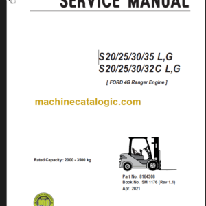 CLARK S20 25 30 35L G S20 25 30 32C L G SERVICE MANUAL