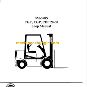 CLARK CGC CGP CDP 20-30 SHOP MANUAL