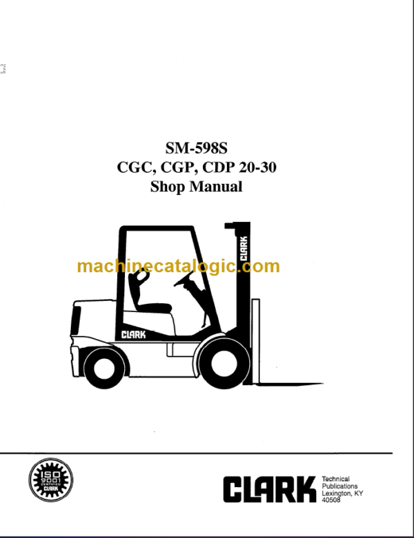 CLARK CGC CGP CDP 20-30 SHOP MANUAL